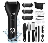 UCAMP Râpe Ponceuse Pieds Electrique,Kit de Pédicure Professionnel Anti-callosités,Râpe à Pieds Étanche Portable pour Peau Morte,con 3 Têtes Rouleaux,Râpe Electrique Ponceuse,Râpe À Pieds Electrique