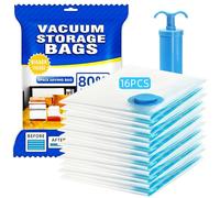 UCAMP Sac sous vide vetement Aspirateur,Sacs de Rangement 16PCS Taille S (60x40cm),Sac de rangement sous vide,housse de rangement sous vide aspirateur pour Rangement Vetement,Literie,Serviette
