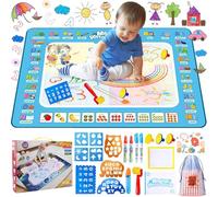 UCAMP Tapis Dessin Eau,Tapis Dessin Enfant,Tapis de Dessin,100 x 80 cm Tapis de Griffonnage Réutilisable,Tapis Magique Dessin Eau,Aquadoodle Bebe 3 an+