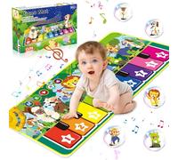 UCAMP Tapis Piano Bebe avec 10 Animaux,Tapis Musical bébé,Jouets pour Bébés 1 2 3ans,Tapis de Danse,Tapis de Jeu Musique Cadeaux de Noël et d'anniversaire pour Les Garçons et Les Filles (110×43cm)