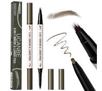 UCANBE 2-en-1 Stylo Sourcils Microblading & Eyeliner Gel - Imperméable et Anti-bavure - Maquillage des Sourcils pour un Tracé Naturel - Définer Yeux & Sourcils Longue Durée (Brun)