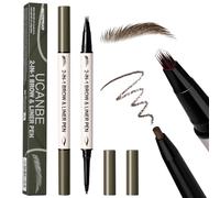 UCANBE 2-en-1 Stylo Sourcils Microblading & Eyeliner Gel - Imperméable et Anti-bavure - Maquillage des Sourcils pour un Tracé Naturel - Définer Yeux & Sourcils Longue Durée (Brun doux)