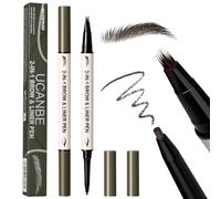 UCANBE 2-en-1 Stylo Sourcils Microblading & Eyeliner Gel - Imperméable et Anti-bavure - Maquillage des Sourcils pour un Tracé Naturel - Définer Yeux & Sourcils Longue Durée (Brun noirâtre)