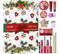 UCANBE Calendrier de l'Avent Maquillage 2025, 12 Jours Calendrier de l'Avent Beauté pour Femmes, Compteur à Rebours de Noël Rempli de Kits de Maquillage