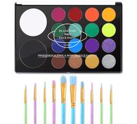 UCANBE Coffret professionnel aquarelle visage Astéroïde 18 couleurs et pinceaux
