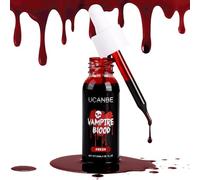 UCANBE Halloween Faux Sang Réaliste 30ml - Fake Blood Lavable pour Film, Théâtre, Zombies Vampires Clowns Monstres Cosplay Effets Spéciaux Maquillage (Fresh)