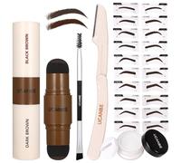 UCANBE Kit de Tampons et Gabarits à Sourcils 25 Pièces(04)