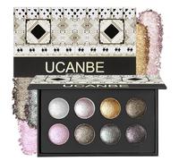 UCANBE Palette de Fards à Paupières Lumière 8 Teintes Haute Pigmentation - Fards à Paupières Métalliques Brillant Comme Un Diamant, Texture Douce, Facile à Estomper (03 Métalliques)