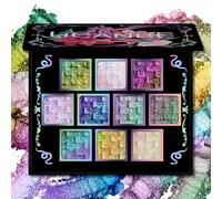 UCANBE Palette de fards à paupières multichrome, 10 couleurs, métallisées réfléchissantes, avec changement de couleur, polyvalent, holographique, scintillant, palette de fards à paupières