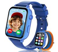 Ucani 4G Montre Connectée Enfant, Smartwatch Téléphone pour Filles Garçons avec GPS, SOS, WiFi, Appels/Vidéo/Chat Vocal, Mode École, Podomètre, Alarme, Jeux Smart Watch pour Enfants 4-12 Cadeau,Bleu