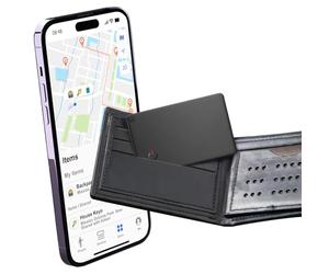 Ucani Portefeuille Geolocalisable,Tracker Card Ultra-Mince 1.6mmSmart AirTag Card Compatible avec Find My(iOS Uniquement),Peut être Utilisée dans Les Portefeuilles,clés,Valises, Bagages,Sacs à Dos