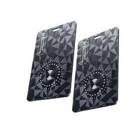 Ucard Lot de 2 cartes de suivi Bluetooth minces, fonctionne uniquement avec Apple Find My iOS, rechargeable, recherche de portefeuille et localisateur d'articles pour portefeuille, étiquette de bagage