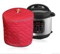 UCARE Housse pour autocuiseur électrique étanche pour casserole instantanée avec poche pour petits appareils de cuisine Noir (rouge, 8 l)
