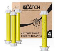 UCatch Piège à mouches adhésif à suspendre à l'intérieur et à l'extérieur - Rouleau adhésif non toxique pour moucherons, mouches, guêpes et autres insectes volants