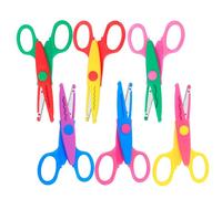 UCEC Ciseaux Dentelés, Ciseaux Crantés pour Enfants, 6 pièces Ciseaux Zigzag pour Décoration Photo Papier