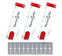 UCEC Cutter Professionnel, Lot de 3 Petits Cutters avec 10 Lames de Rechange, Cutter 18 mm avec Rétractation Automatique de la Lame pour Bureau et Maison