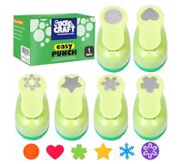 UCEC Lot de 6 mini perforatrices à motif cercle pour travaux manuels, cartes de vœux, albums photo, cartes de table, scrapbooking, papier cartonné