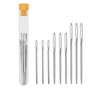 UCEC Lot de 9 aiguilles à broder avec grand œillet (7 cm, 6 cm, 5,2 cm) pour tout travail de tissage comme le tricot, la broderie, la couture, le point de croix