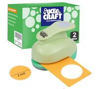 UCEC Perforatrice Circulaire avec Bord Décoratif - 5,08 cm | Perforatrice Ronde XL avec Bord Décoratif, 2 Pouces (5,08 cm), pour Cartes, Scrapbooking & Projets Créatifs, Durable