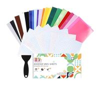 UCEC Smart Vinyl Permanent - Lot de 43 films de transfert en vinyle permanent pour Cricut Joy - 14 cm x 30,5 cm - Film pour traceur - Autocollant - Pour bricolage, ordinateurs portables, murs (avec 1