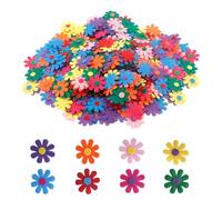 UCFBWO 400 Pcs Fleurs en Feutre Colorées, Felt Flowers, Fleurs en Feutre Multicolores, Feutrine Fleur Autocollants Décoratifs pour Scrapbooking, Cartes, fleurs en Papier, Gommettes Artisanat