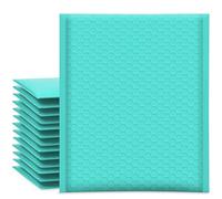 UCGOU #2 Lot de 25 enveloppes d’expédition à bulles rembourrées en polyester opaques auto-adhésives imperméables pour vêtements et maquillage, bleu sarcelle, 21,6 x 30,5 cm