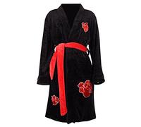 Uchiha Itachi Akatsuki Peignoir en flanelle douce pour homme Vêtement de nuit Anime Cosplay Kimono, Noir , XL