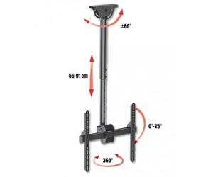 Uchwyt sufitowy Techly 32"-55", 50kg regulowany Techly