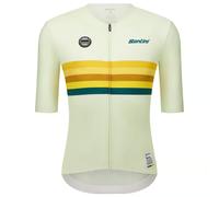 Santini Uci World Champion Australia 2025 Short Sleeve Jersey Beige M Print