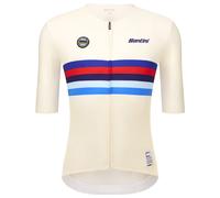 Santini Uci World Champion Britain 2025 Short Sleeve Jersey Beige M