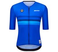 Santini Uci World Champion Italy 2025 Short Sleeve Jersey Bleu 2XL Print