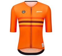 Santini Uci World Champion Netherlands 2025 Short Sleeve Jersey Orange M Print