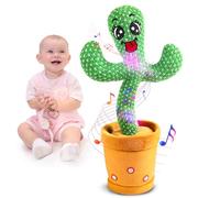 Ucikik Cactus parlant dansant pour bébé, cactus chantant avec 120 chansons + danse + enregistrement + LED, imitant l'enregistrement cactus jouets cadeau pour bébés de 0 à 6 à 12 mois