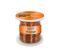 UCINNOVATE Fil de cuivre 1 mm pour la fabrication de bijoux 32 m 18 Guage Artisanat Fil 99,9 % Solid Bare Pure Copper Wire 1 mm Fil de cuivre pour bijoux artisanaux