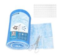 UCINNOVATE Lot de 66 crochets adhésifs à découper (50 + filtres), filtres d'aération de sol 30,5 x 228,6 cm pour la maison, rouleau de filtre à air électrostatique MERV 8 pour grilles d'aération