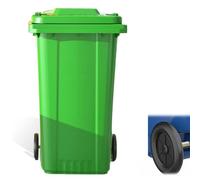 UCKYSU Poubelle Cuisine 30L 50L 100L 120L 240L Usage Résidentiel Commercial Avec Roulettes Couvercle Idéale For Jardin Garage Terrasse Ou L'extérieur(Green,240L)