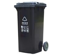 UCKYSU Poubelle Grande Capacité 30L 50L 100L 120L Avec Roulettes Couvercle Idéale For Une Cuisine D'extérieur Porche Terrasse Ou Un Patio(Negro,120L)