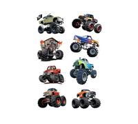 Uclac Autocollant de tatouage temporaire de voiture de dessin animé, imperméable à l'eau, mignon tatouage de véhicule tout-terrain pour patch bricolage jouet