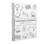 Uclac Cahier de planification d'apprentissage des langues : développez les compétences de vocabine et de pratique dans la vie réelle, version anglaise, idéal pour les étudiants et les amateurs de