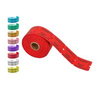 Uclac Lot de 1 000 tickets de tombola colorés et déchirables - Double rouleaux de tickets d'entrée pour événements carnavals - Récompense en classe