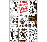 UCLEVER Autocollants de fenêtre double face pour Halloween, Stickers Auto-adhésifs d'Halloween Réutilisable pour Décoration Fête Halloween DIY Horreur Décor (Halloween A)