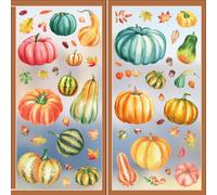 UCLEVER Autocollants de Fenêtre pour l'automne Thanksgiving, Gommettes Citrouille Feuille Automne Autocollants de Décoration pour Fenêtre pour Decoration Automne (Thanksgiving K)