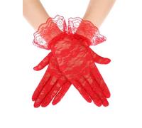UCLEVER Gants en dentelle pour femmes, Gants de soirée Court Gants Gants d'opéra Gants de danse de mariage, Short Lace Gloves