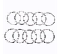 UCLEVER Lot de 10 anneaux ronds soudés 40 mm x 4 mm multi-usages en acier inoxydable robuste pour loisirs créatifs, accessoires, ceintures, attrape-rêves, loisirs créatifs, fabrication de bijoux