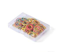 UCLEVER Lot de 150 élastiques en caoutchouc colorés - Caoutchouc naturel - Mélange épais - Tailles assorties - 38 mm - Pour le travail, le bureau, la cuisine, le papier bancaire (multicolore)