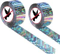 UCLEVER Lot de 2 rouleaux de ruban anti-oiseaux réfléchissant pour balcon - 80 m x 2,4 cm - Pour protéger la maison, le jardin, la cour (80 m)