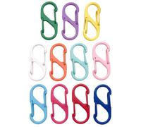 UCLEVER Lot de 30 mini mousquetons double face en S de 4 cm - Petits mousquetons à double fil - Fermoir porte-clés - Accessoires EDC pour camping, pêche, randonnée (coloré)