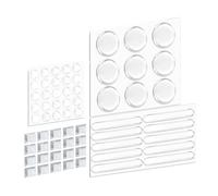 UCLEVER Lot de 99 tampons plats en silicone transparent pour meubles, autocollants antidérapants, protection de surface, pour portes, tiroirs, armoires de cuisine, murs (99)