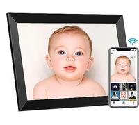 UCMDA Cadre Photo numérique WiFi - 10.1 Pouces IPS Écran Tactile Smart Cloud Connecté avec 32Go Espace, partagez instantanément des Clips vidéo et Photos Via l'application Frameo,Rotation