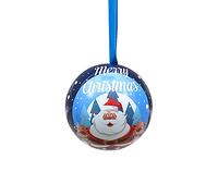 Ucn427 Pendentif d'arbre en fer blanc surprise Décoration de Noël Boule de Noël Boîte à bonbons Décoration d'intérieur Taille unique